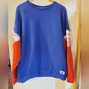 NIKE AIR JORDAN WINGS CLASSIC CREW SWEATSHIRT AO0426-455 BLUE/RED/WHITE